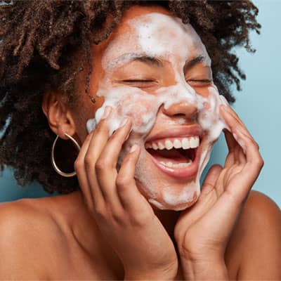 Person Washing Face